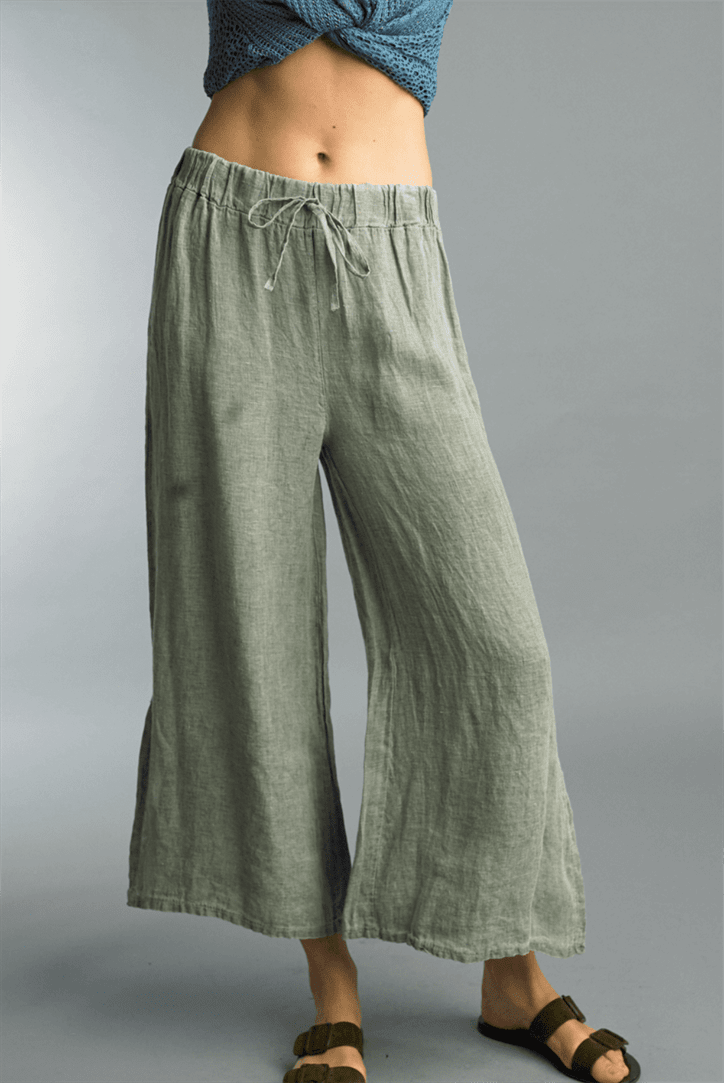 Linen Flared Pant - Voluptuary Boutique